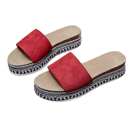 

Vedolay 2023 Womens Babouche Cloud Slippers for Women Soft Ribbed Knit Closed Back Women Slipper Red 8