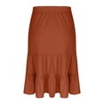 thumbnail image 6 of YABCSAZ Skirts for Women Summer Boho Long Skirts High Waist Flowy Swing Skirts Cotton Linen Skirts Casual Loose Soft Beach Dress trendy A Line Skirts Women's Midi Skirt, 6 of 7