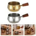 thumbnail image 2 of Stainless Steel Espressos Cups With Wooden Handle Easy to Clean Cookware For Easy Pouring And Multipurpose Use, 2 of 9