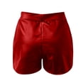 thumbnail image 4 of Harpily 2025 Intimates Ladies Leather Shorts Multi Colored High Waisted Stretch Casual Shorts, 4 of 5