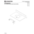 thumbnail image 3 of Kingston Brass KVPK3622K38 Templeton 36-Inch Black Granite Vanity Top (8" Faucet Drillings) in Black/White, 3 of 5