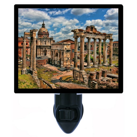 Night Light - Night Light Plus Extra Free Switchable Insert. 4 Watt Bulb, E12 Base. Roman Forum.
