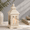 Beige |||, variant on Lanterns Decorative Indoor & Outdoor Medium Hanging Home Decor Vintmetal Candle For Patio Wedding Party Beige With Copper Brush