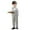 Grey, variant on Elegant Boys' Formal Three-Piece Ensemble with Vest, Pants, and Bowtie - Ideal for Formal Events, Weddings, and Special Occasions