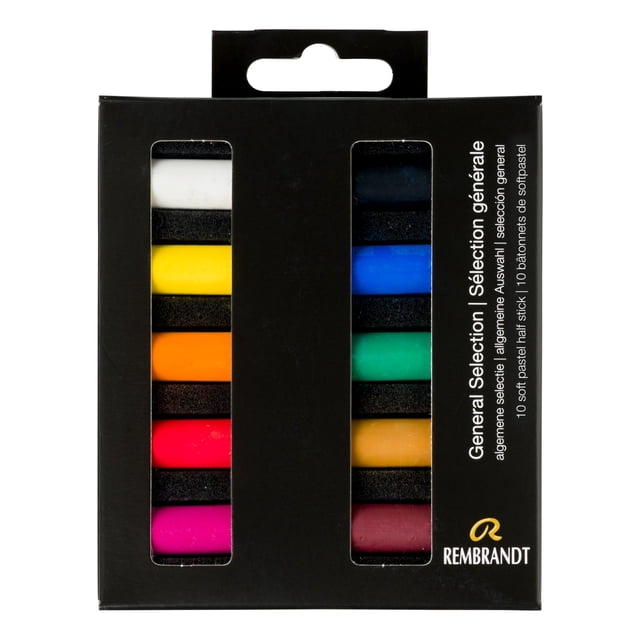 Set de 10 medias barras Rembrandt en colores pastel suaves