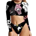 thumbnail image 1 of Hello Kitty Anime Print Sexy Slim Split Bikini Swimsuit for Women, 1 of 10
