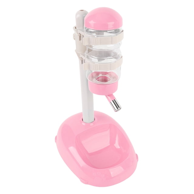 Standing Automatic Water Feeder, Space Saving Design High Stability Height Adjustable Pet Standing Dispenser for Puppy500ml Beige