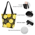 thumbnail image 6 of Haiem Geometric Pattern with Bee Pattern Shoulder Bag - Durable and Spacious Tote Bag,Versatile Shopping Bag, 6 of 9