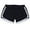 Black White, variant on Women's Sexy Drawstring Waist Elastic Yoga Workout Sports Beach Shorts Summer