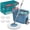 Blue and Gray, variant on SONGMICS Spin Mop Bucket Set, Pedal Wringer, Floor Cleaning Mop, Adjustable Handle, Max. 59.1-Inch Length, 360° Rotating Head, 3 Pads, Gray and Blue