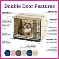 thumbnail image 4 of Pet Dreams Dog Crate Cover - Breathable Fabric Kennel Topper for Double-Door Crates, Fits iCrate Dog Cages 18, 24, 30, 36, 42, 48 Inches Khaki, Small, 24", 4 of 10