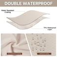 thumbnail image 2 of Juego de 6 fundas impermeables para asiento de silla de comedor en beige, 2 of 8