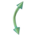 thumbnail image 1 of Eyebrow Ring Curved Barbell Anodized G5 Solid Titanium 16G Cartilage Rook Daith, 1 of 10