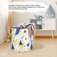thumbnail image 6 of 50L Extra Large Popup Hamper Collapsible Laundry Basket With Zippered Lid 15.7x18.5in Yellow and Blue Triangles Dots, 6 of 7