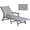 Grey, variant on Nalone Chaise Lounge Chair 2 sets Outdoor Adjustable Patio with Wheels & Cup Holder, HDPE Pool Outside, Poolside & Beach (Grey)