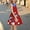 Red, variant on SGFCWSX Girls Sleeveless Dress Casual A-Line Crew Neck Star Print Summer Dresses for Kids Blue Size 9-10 Years