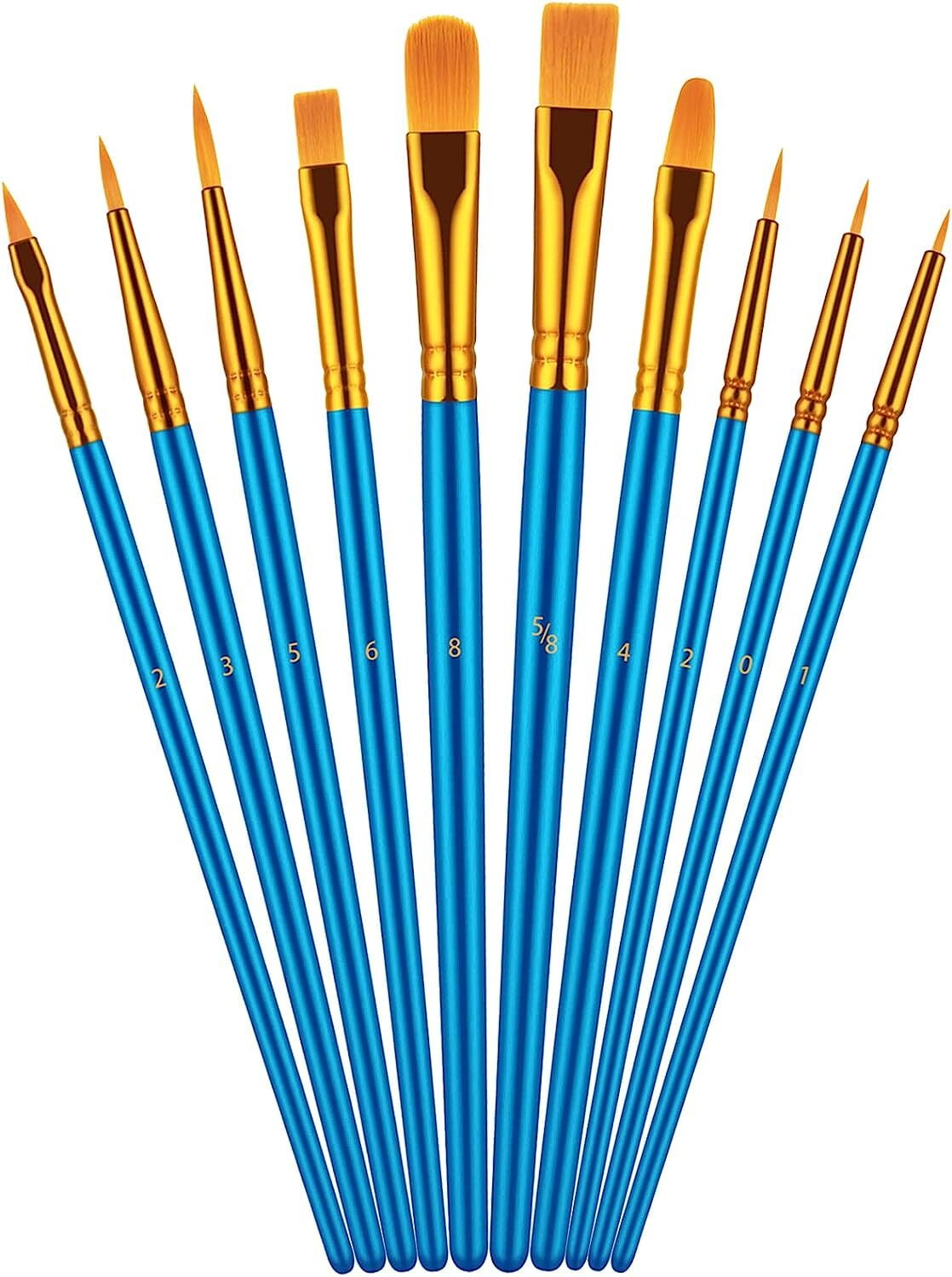 GoXteam Paint Brush Set, Nylon Paint Brushes for Acrylic, Oil