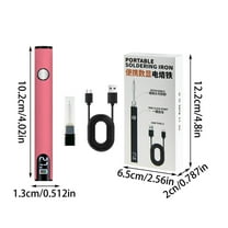 USB Soldering Iron with LED Display, Adjustable Voltage, and 510 Connector - Portable and Efficient for Electronic Repairs and Crafting