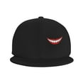 thumbnail image 2 of ZICANCN Smile Lips Baseball Caps, Trucker Hats for Men And Women, Adjustable Breathable Flat Caps, Black, 2 of 8