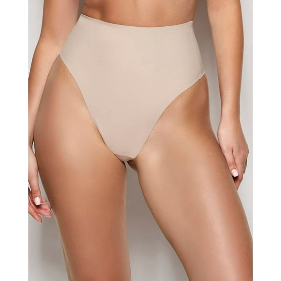 High Waist Smoothing Thong in Rosetan