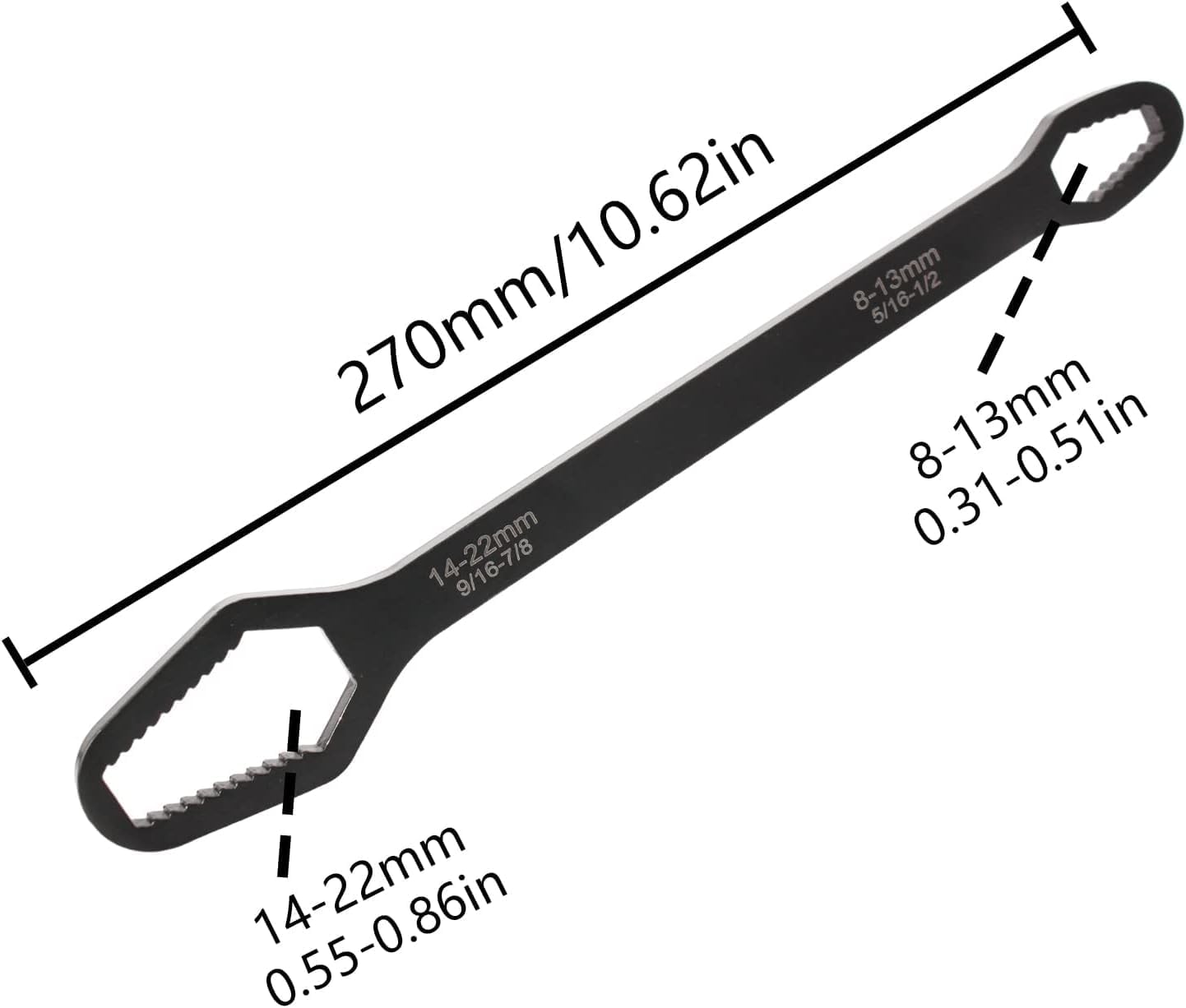 2 Pcs Double-Ended Self-Tightening Adjustable Wrench Tools, Multi Function Wrench for Home Car Maintenance Repair