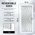 thumbnail image 5 of Grisham Deluxe Steel Security Door,36'' x 80'' Metal Tempered Glass Door Screen Replacement Enter Doors,Storm Door（ 369  White), 5 of 7