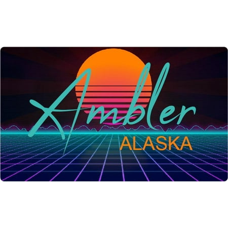 

Ambler Alaska 4 X 2.25-Inch Fridge Magnet Retro Neon Design