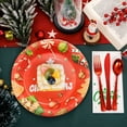 thumbnail image 5 of Taotanxi Paper Plates - 10-Count 7" x 7" Disposable Christmas Party Supply Dessert Plates in 9 Designs (Red, Green), 5 of 7