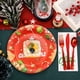 thumbnail image 5 of Decoraciones para fiestas navideñas, platos desechables, platos de Papá Noel con dibujos animados, juego de vasos de papel, cubiertos para fiestas, cubiertos desechables, 5 of 7