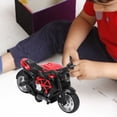 thumbnail image 4 of Highly Simulation Motorbike Model Toy for Kids, Alloy Motorbike Pull-Back Vehicle Toy for Child Intellectual Toy Gift Set[Red], 4 of 9
