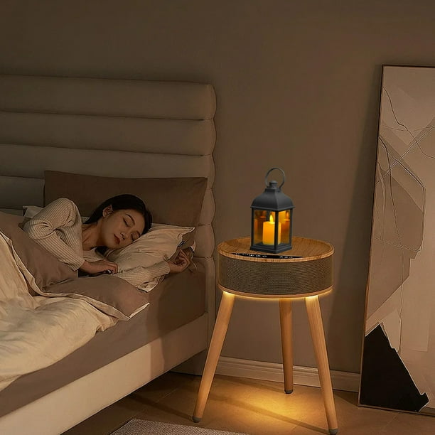 Farol de Vela Electrónico de Plástico Blanco | Luz para Camping Exterior | Decoración Navideña | Luz Led Resistente Al Viento de 22,5 Cm | Funciona con Pilas (Aaa No Incluidas)