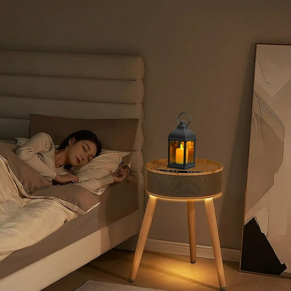 Electronic Candle Lamp Wind Lamp Small Lantern Candlestick Outdoor Lighting Camping Lamp Border Festival Decoration
