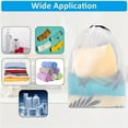 thumbnail image 3 of 10-Pack Frosted Transparent Plastic Drawstring Bags, Multi-Use Storage Pouches For Clothes, Shoes, Accessories, Travel Organizing, 3 of 9