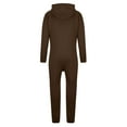 thumbnail image 5 of Fashion YLSDY Men's Fleece Lined Hooded Jumpsuit Zip Up One Piece Pajamas Playsuit Jogger Sweatsuit Overall Romper Coffee 6, 5 of 6