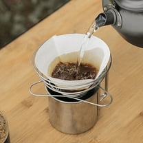 Hemoton 2pcs Coffee Dripper Stainless Steel Coffee Filter Coffee Maker Reusable Cone Coffee Filter Funnel Dripper For Coffee Station Brewing Accessory