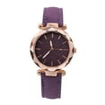 thumbnail image 1 of Reloj de cuarzo para mujer, relojes para mujer, reloj de cuarzo de moda informal para mujer, reloj con esfera centelleante y correa de cuero., 1 of 3