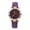 Purple, variant on Trendy Diamond Shaped Dial Crystal Casual Watch for Women – Leather Strap & Stainless Steel Dress Watch | Elegant Gift for Her