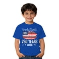 thumbnail image 3 of Americas 250Th Anniversary Patriotic Print Short Sleeve Casual Summer Tee Boys 4Th of July Shirt Blue 2-3 Years, 3 of 5