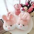 thumbnail image 3 of Lindas pantuflas de conejo, pantuflas térmicas planas, gruesas, antideslizantes, acogedoras para hombres y mujeres, 3 of 9