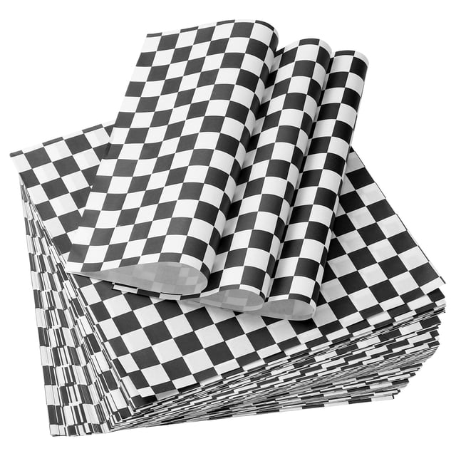 Uxcell 100 Pcs Hojas de Papel Encerado para Alimentos, Hojas de Papel de Envoltura de 12 x 12 Pulgadas, Negro