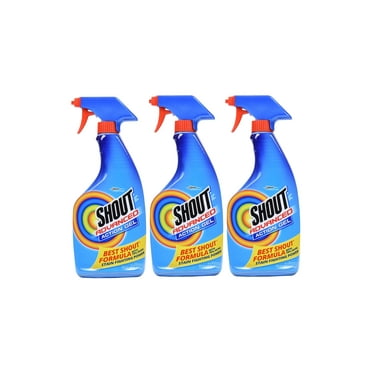 Shout Advanced Laundry Stain Remover Gel for Clothes Laundry, Breaks down stubborn, dried-in, and tough stains - 22oz Spray (Pack of 3)