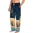 thumbnail image 5 of Cauagu Starry Sky Sleep White Bear Mens Pajama Pants Sleep & Lounge Pants,PJ Bottoms with Pockets-X-Large, 5 of 7
