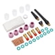 thumbnail image 5 of Juego De Accesorios De Soldadura TIG, 38 Piezas Juego De Accesorios De Soldadura TIG Boquilla De Cerámica Conector De Copa De Vidrio Abrazadera De Electrodo Para WP 17 18 26, 5 of 8