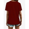 thumbnail image 2 of Women's T Shirts V Neck Casual Short Sleeve Summer Basic Tops Tees, 2 of 5