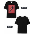 thumbnail image 6 of T Shirts for Women Short Sleeve Cotton Crewneck T-Shirt, Football Athlete Competitive Sports Tee Tops Casual Basic T-Shirts, XS-5XL Black XXL, 6 of 7