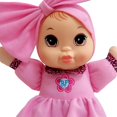 thumbnail image 5 of La primera muñeca suave y tierna de Baby Kisses del bebé, vestida con una blusa rosa y mallas estampadas, presiona su barriga para escuchar dulces sonidos de besos y decir te amo, 5 of 5