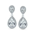 thumbnail image 2 of Bling Jewelry Womens Elegant Bridal Dangle Chandelier Earrings with Cubic Zirconia Teardrop Pears, 2 of 6