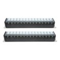 thumbnail image 2 of Abastado 2 Piezas Bloque de Terminales 60A 660V Tira de Barrera de Terminales de Tornillo de Doble Fila para Distribución de Energía de Túnel de Iluminación de Puentes 15 Posiciones, 2 of 8