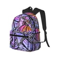 thumbnail image 2 of Picia Watercolor Butterflies Large Capacity Backpack Classic Style Backpack Casual Backpack Water-Resistant School Work Travel Outdoor Backpack, 2 of 8