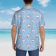 thumbnail image 4 of Balery French Bulldog Head Camisas hawaianas de manga corta para hombre, camisas playeras de corte holgado, camisas de vacaciones con botones,Small, 4 of 7